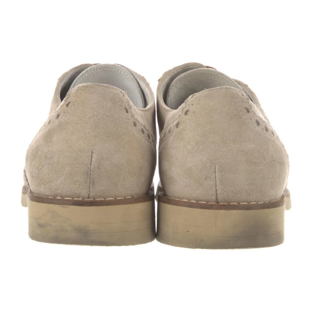 DEL TORO Suede Lasercut Accents Brogues Mens Loafers Cream Nubuck Wingtip Sz 11 - Picture 4 of 5